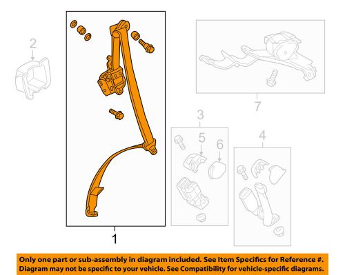 Honda oem 2015 cr-v rear seat belts-belt &amp; retractor left 04828t0ga00zd