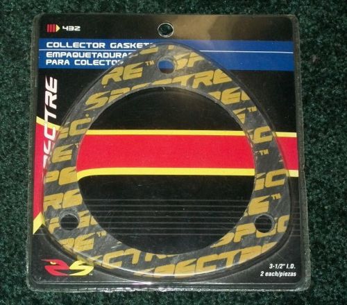 Spectre,432, performance exhaust collector gaskets,1/8 in.thick 3.5 in. dia, new