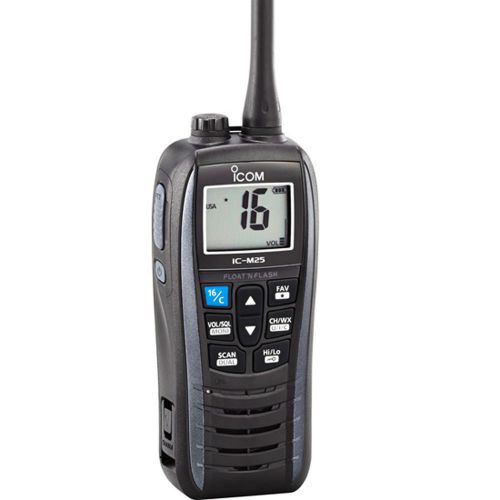 Icom m25 floating vhf - metallic gray model# m25 01