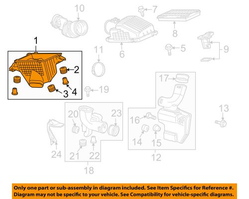 Honda oem 08-10 odyssey air intake-air cleaner body 17244rgws00