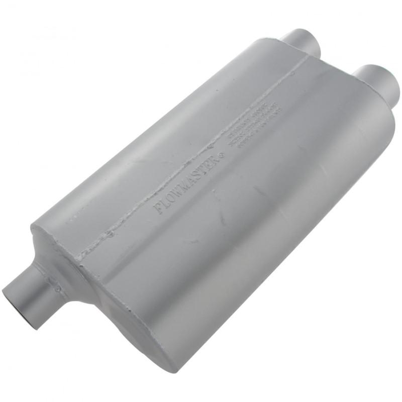 Flowmaster 80 series muffler - 3.00 offset in / 2.50 dual out - aggressive sound