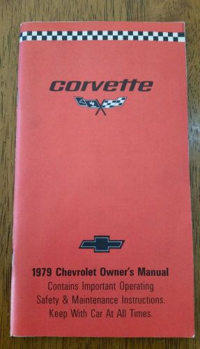 Chevrolet corvette 1979 owners manual