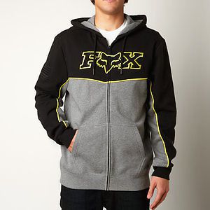 Fox racing record mens zip up hoody black