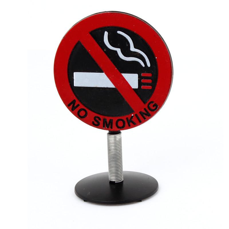 8cm height black red no smoking pattern sticker sign for car