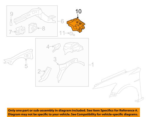 Honda oem 13-15 crosstour fender-battery tray 60630tp6a00zz