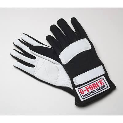 G-force racing gloves g5 double layer nomex/leather 2x-large black pair