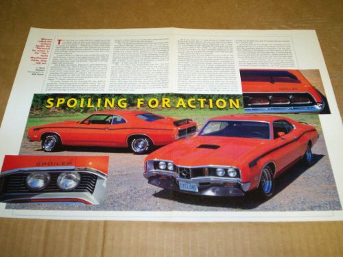 1971 mercury 351 &amp; 429 cobra jet cyclone spoiler magazine article