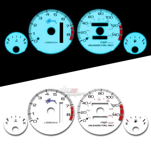 Indiglo glow gauge+harness dash face for 94-01 acura integra dc db rs ls gs at