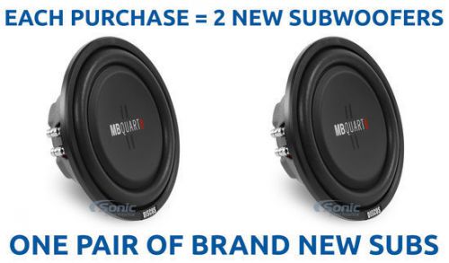 2) mb quart ds1-254 200w rms 10&#034; dual 4-ohm shallow mount car subwoofers