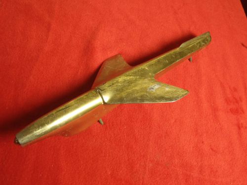 Nos 1949 1950 gmc chevy truck hood ornament rocket oem gold tone