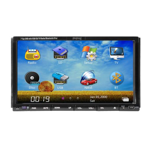 7&#039;&#039; hd gps car dvd player 2 din in dash car stereo radio bluetooth tv usb/sd pc