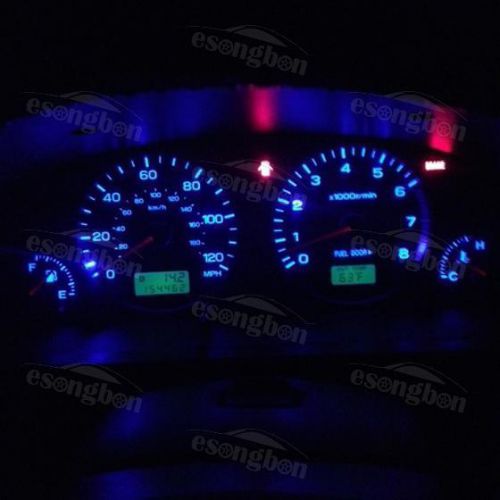 10x gauge cluster instrumental speedometer t10 wedge blue 12v led light bulbs