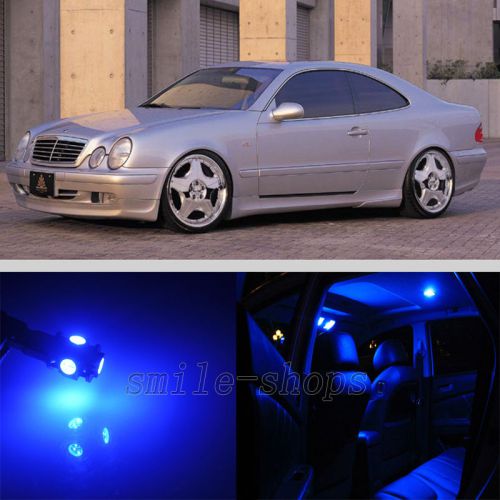 Blue 14 led interior light kit for mercedes benz clk class w208 1998-2002