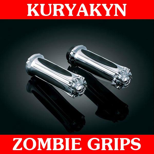 Kuryakyn 6296 zombie handlebar hand grips for 1982-2011 harley sportster xl