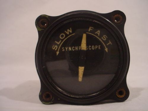 Wwii us navy general electric synchroscope aircraft gauge ge indicator 8dj15