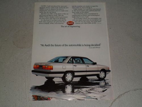 1986 audi 5000cs turbo quattro article / ad