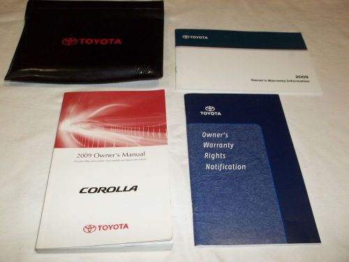 2009 toyota corolla owner manual 4/pc.set &amp; black toyota factory case.free s/h