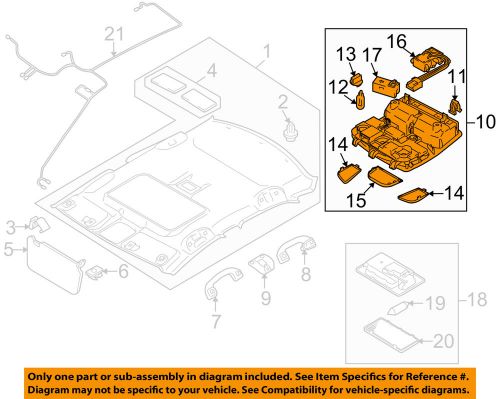 Suzuki oem 10-13 kizashi-map light-map lamp assembly 7817057l40gmn