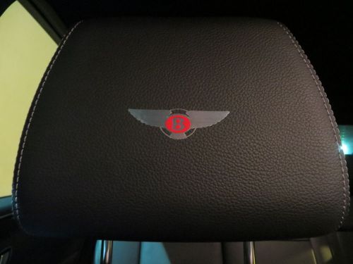 (4pcs) headrest badge sticker decal *bentley* red label