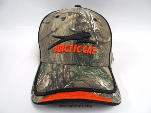 2017 arctic cat aircat camo &amp; orange adjustable baseball hat cap 5273-046