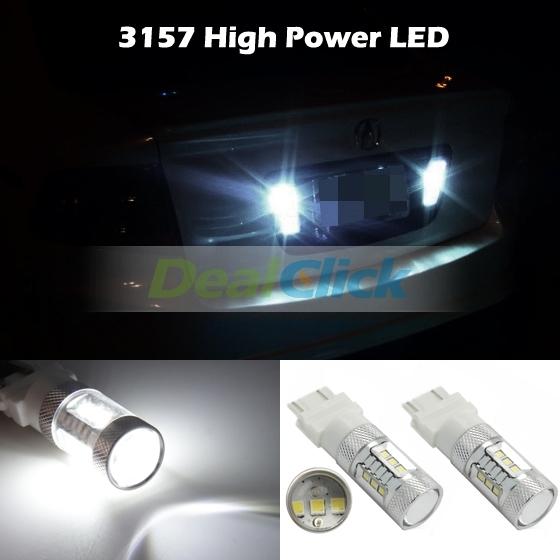 2x white new 15w high power samsung2323 led daytime running light bulb 3157 4114