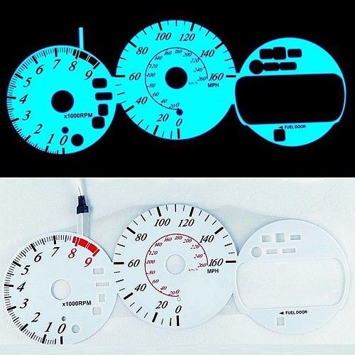 Indiglo glow gauge dash white face el cluster for toyota celica gt-s 00-05