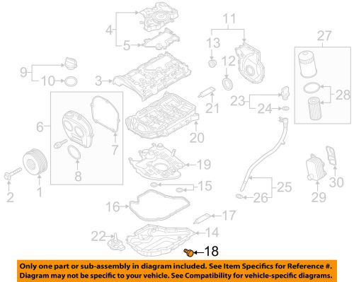 Audi oem 15-16 a3 engine parts-drain plug 06l103801