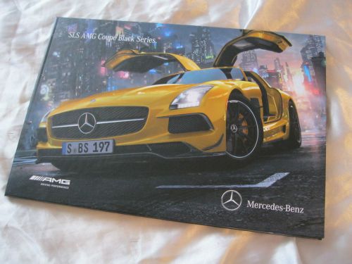 2013 mercedes-benz amg sls coupe black series hardcover brochure prospekt german