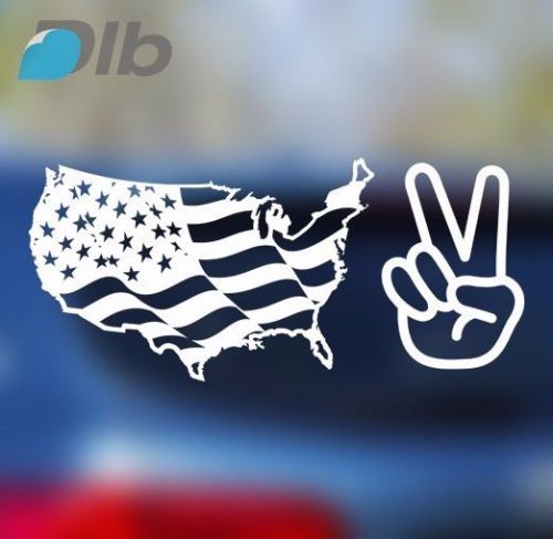 American flag nation peace vinyl decal sticker car/truck laptop/netbook window