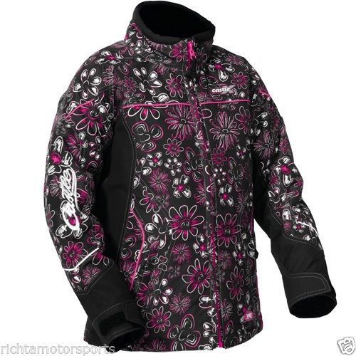 Castle x youth girls twist wild magenta warm snowmobile jacket-l-14/16- closeout