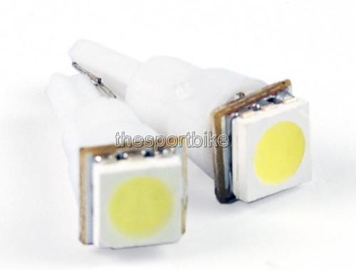 2pcs for car lamps t5 5050 smd wedge dashboard white led light bulbs brand new