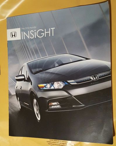 2012 honda insight hybrid lx ex sales brochure dealer catalog specs