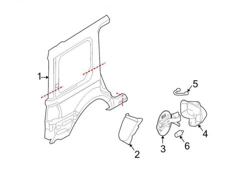 Ford oem quarter panel splash shield 7l1z4028371a image 2