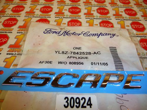 Ford escape name plate emblem yl8z-7842528-ac oem