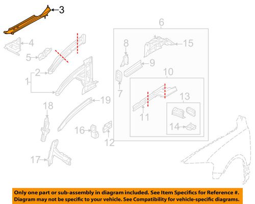 Audi oem 07-15 q7 fender-upper reinforcement left 4l0805157b