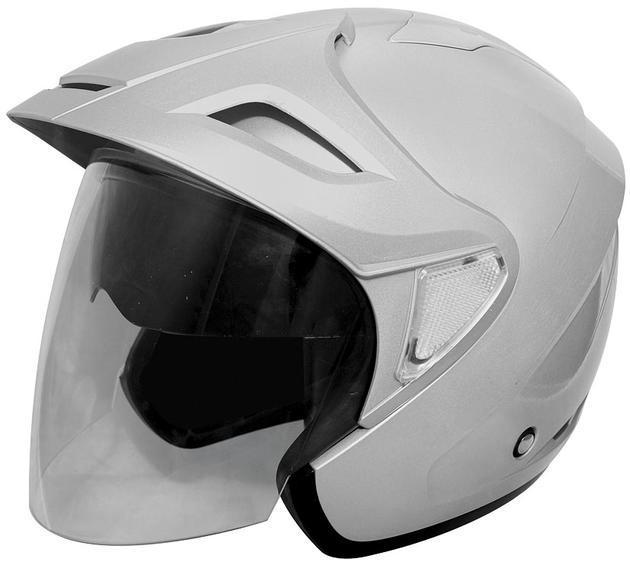 Cyber u-378 open-face motorcycle helmet silver xl/x-large