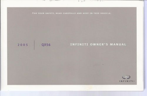 2005 infiniti qx 56 owners manual w /  case