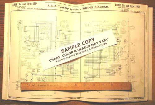 1964 pontiac six eight series (canada) models aea wiring diagram 11 x 17 sheet