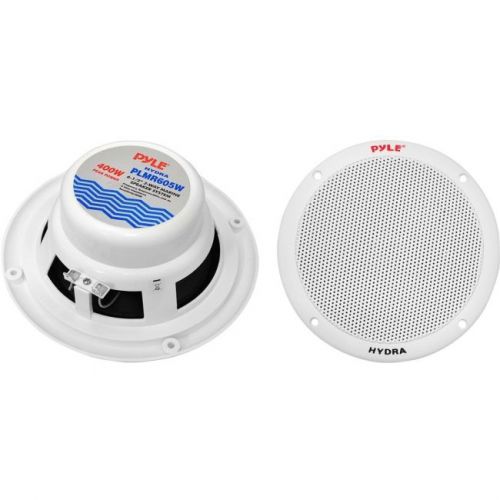 Pyle plmr605w 6.5&#034; 400-watt dual-cone marine speakers (white)