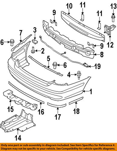 Kia oem 866113f050 rear bumper-bumper cover