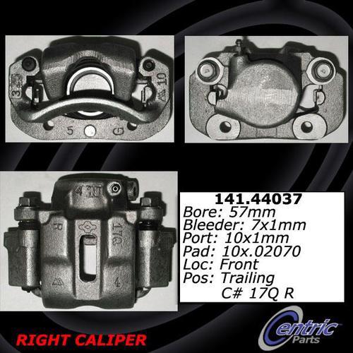 Centric 141.44037 front brake caliper-premium semi-loaded caliper-preferred