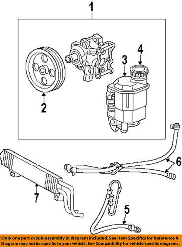 Dodge oem 52122339ac power steering pressure hose/steering pressure hose