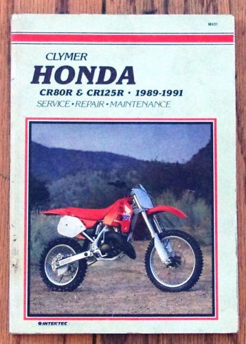 1989 to 1991 honda cr80r and cr125r clymer owners manual