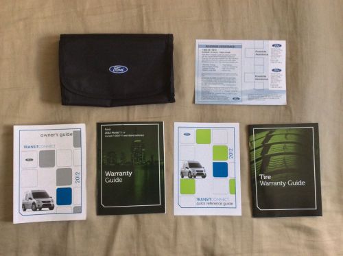 2012 ford transit connect owners manual set w/ford case-fast free shipping!