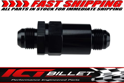 -6an billet fuel filter 6 an flare high flow / pressure pump fitting black