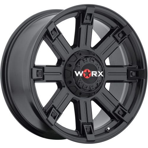 18x9 black worx triton 806sb 5x5 &amp; 5x5.5 +12 rims trail grappler lt295/70r18