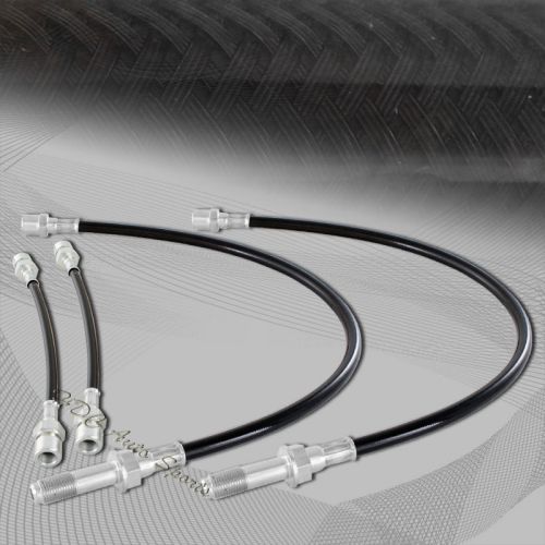 For 93-98 volkswagen golf jetta front rear stainless steel brake line hose black