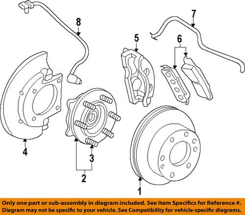 Gm oem 19210708 brake pad or shoe, front/disc brake pad