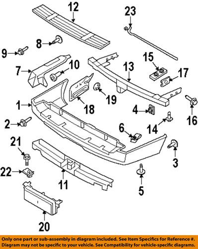 Ford oem 7l1z17810aptm rear bumper-extension