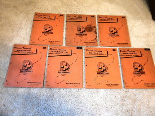 Lot of 7 rochester 2gc 4gc carburetor service training manuals 1956 gm pass cars